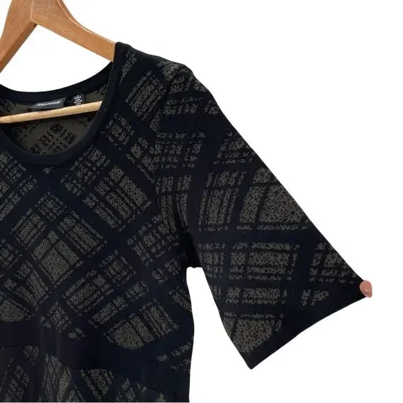 Nina Leonard Curvy Ruffle Hem Sweater Dress Small Dark Academia Witchy Dark Y2K - Picture 2 of 10